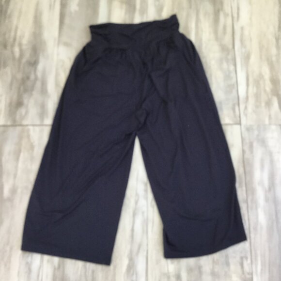 NEW Tarse Navy Cropped Wide Leg Jogger Pant l - Picture 4 of 5